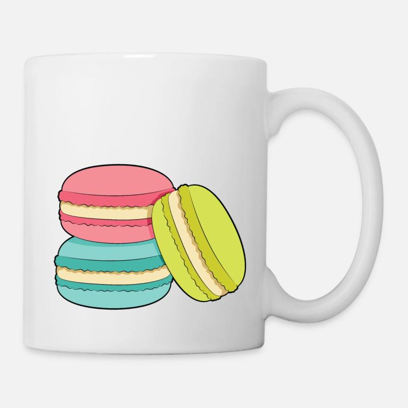Makronen - Tasse - Weiß