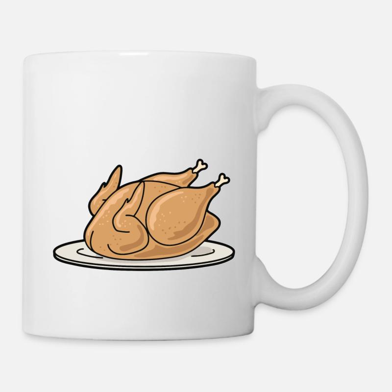 Hähnchen Gegrillt - Tasse - Weiß