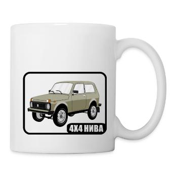 Ladaa Niviaa 4x4 Geländewagen Offroad legende - Tasse - Weiß - Rechts