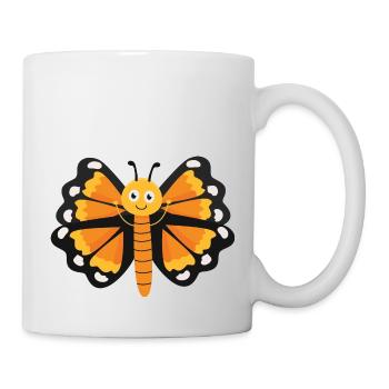 Schmetterling - Tasse - Weiß - Rechts