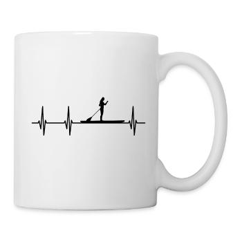 Stand Up Paddling pouls cardiaque ECG - Mug blanc - blanc - Droite