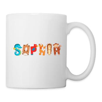 Nom de Sophia Prénom - Mug blanc - blanc - Droite