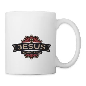 Jesus Christus kommt bald. Bist du bereit? - Tasse - Weiß - Rechts