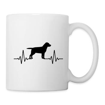 Labrador Retriever Chien Pet Lab Puppy Heartbeat - Mug blanc - blanc - Droite