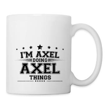 Je suis Axel en train de faire des choses Axel - Mug blanc - blanc - Droite
