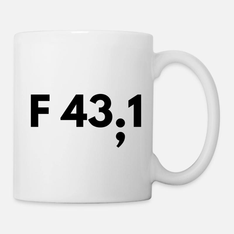 ICD-10 F43.1 PTBS Semikolon - Tasse - Weiß