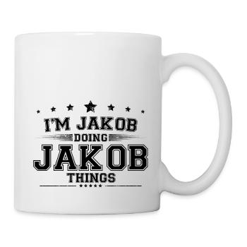 i’m Jakob doing Jakob things - Mug - white - Right