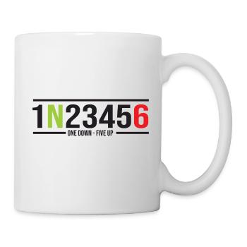Motorcycle Gears 1N23456 One Down-Five Up - Mug - white - Right