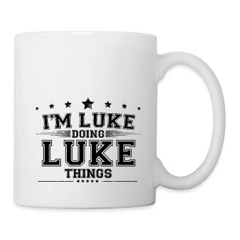Je suis Luke en train de faire des choses Luke - Mug blanc - blanc - Droite