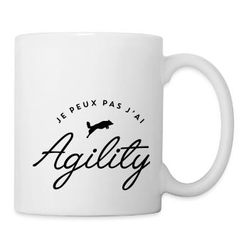 je peux pas j'ai agility - Mug blanc - blanc - Droite