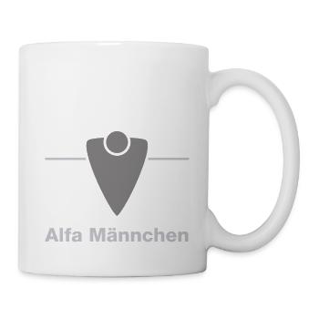 Alfa Männchen - Tasse - Weiß - Rechts