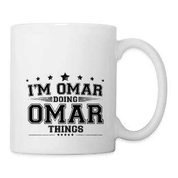 Je suis Omar en train de faire des choses Omar - Mug blanc - blanc - Droite