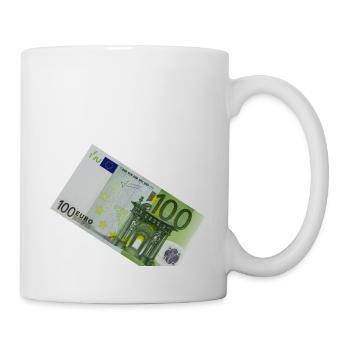 100 euro banknote on white background - Tasse - Weiß - Rechts