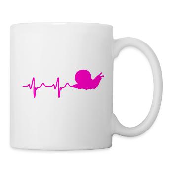Drôle d’escargot battement de cœur slime trail escargot - Mug blanc - blanc - Droite