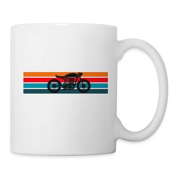 Moto Cafe Racer Retro Design - Mug - white - Right