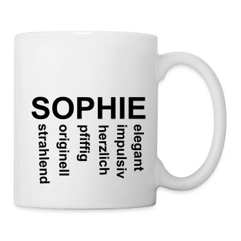 Sophie - Ein ganz spezielles Design nur für Sophie - Tasse - Weiß - Rechts