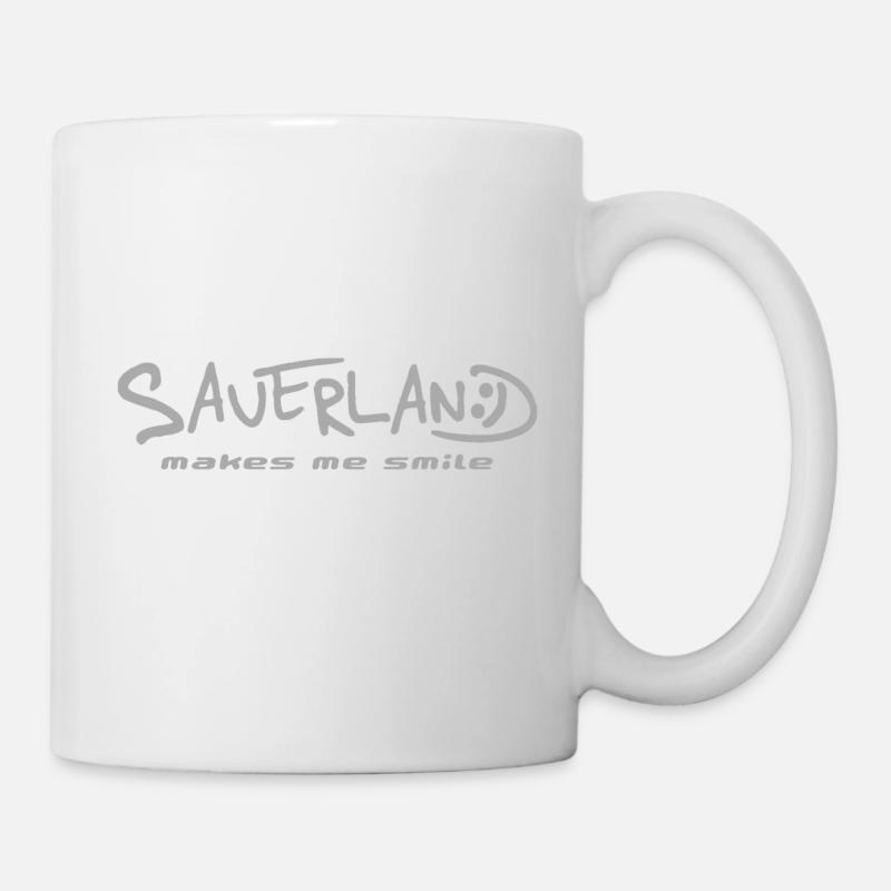 Sauerland makes me smile silber - Tasse - Weiß