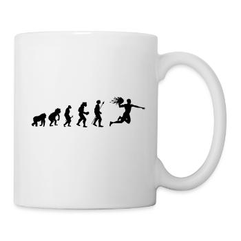 Handball évolution idée cadeau - Mug blanc - blanc - Droite