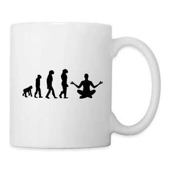 évolution yoga - Mug blanc - blanc - Droite