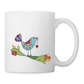 Oiseau - Mug blanc - blanc - Droite