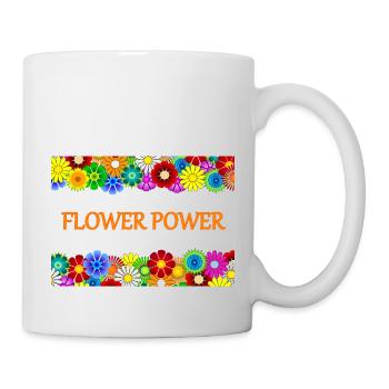 Flower Power - Tasse - Weiß - Rechts