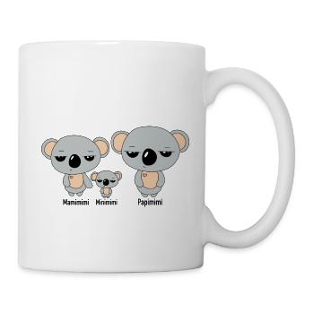 Koala-Familie Mimimi - Tasse - Weiß - Rechts