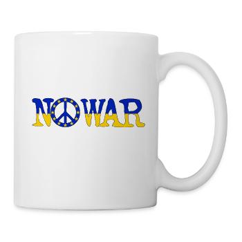 PAS DE GUERRE EN EUROPE | Contre le mouvement de guerre et de paix de l’UE - Mug blanc - blanc - Droite