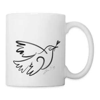 Friedenstaube - Picasso Graffiti - Tasse - Weiß - Rechts