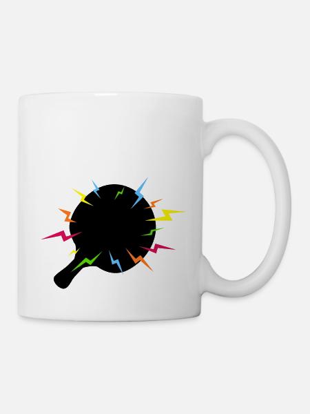 Magischer Ping Pong Schläger Blitz - Tasse - Weiß