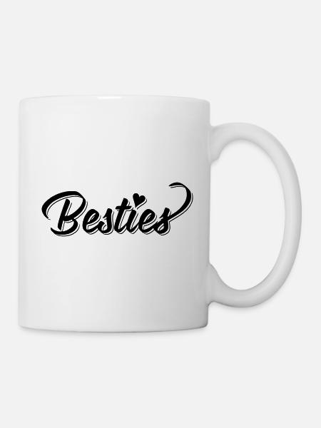 Besties für immer bis zur Pause - Tasse - Weiß