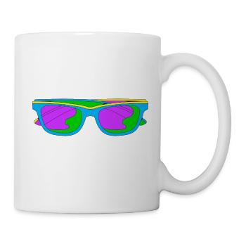 Neonbrille Trippy Techno Color - Tasse - Weiß - Rechts
