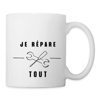 Je répare tout - Mug blanc - blanc - Droite