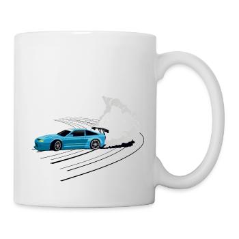 Auto am driften - Tasse - Weiß - Rechts