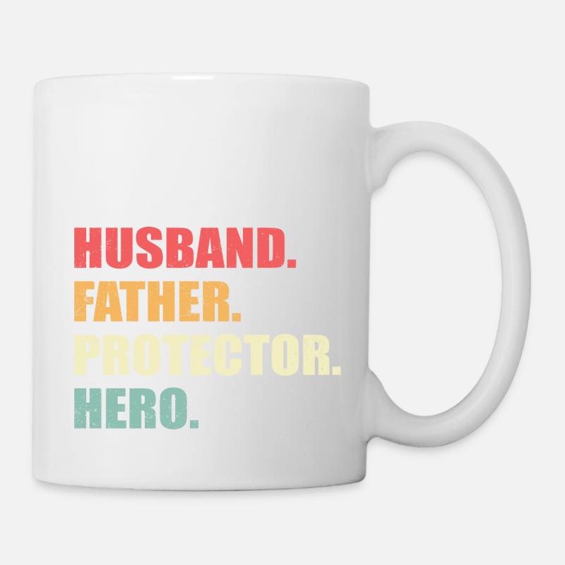 Husband, Father, Protector, Hero - Mug - white