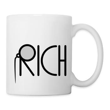 Riche millionnaire Monokel - Mug blanc - blanc - Droite