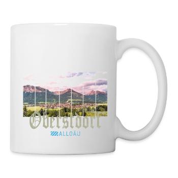 Oberstdorf Allgäu Vintage Bayern Deutschland Souve - Tasse - Weiß - Rechts