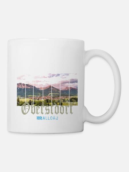 Oberstdorf Allgäu Vintage Bayern Deutschland Souve - Tasse - Weiß