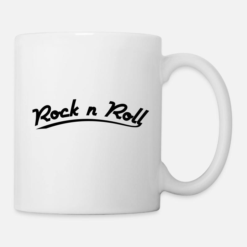 rock n roll design retro vintage style - Tasse - Weiß