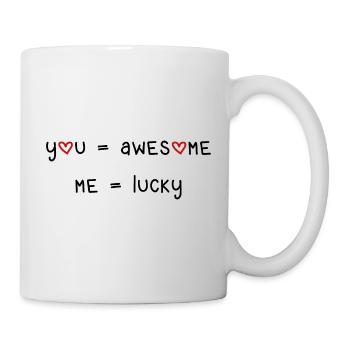 vous êtes génial amour Saint-Valentin en disant police - Mug blanc - blanc - Droite