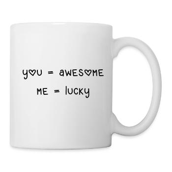 vous êtes génial amour Saint-Valentin en disant police - Mug blanc - blanc - Droite