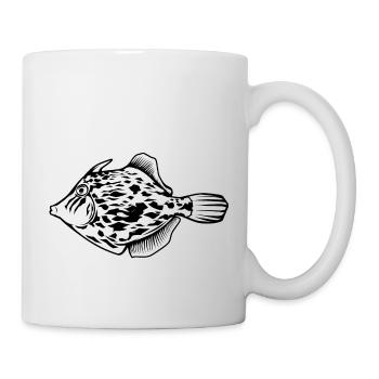 Fichier contour de poisson par Scuba.Style - Mug blanc - blanc - Droite