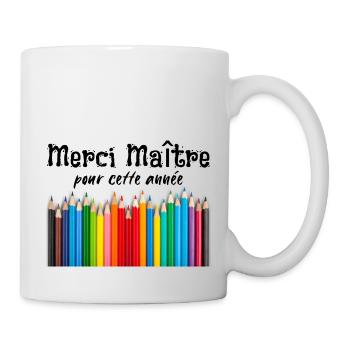 Merci maître pour cette année - Mug blanc - blanc - Droite