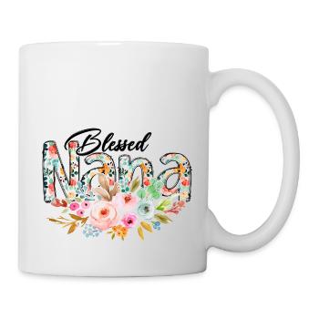 Gesegnete Nana Floral - Tasse - Weiß - Rechts
