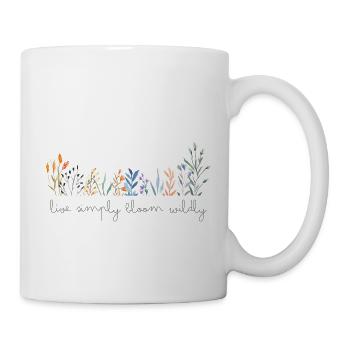 vivre simplement fleurir sauvagement I fleurs sauvages - Mug blanc - blanc - Droite