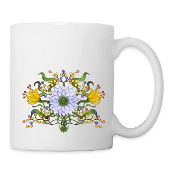 Fleur - Mug blanc - blanc - Droite