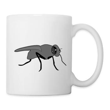 Fliege - Tasse - Weiß - Rechts