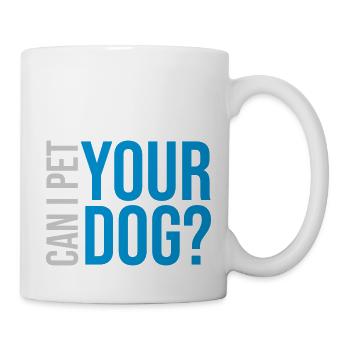 Caressez votre chien en disant - Mug blanc - blanc - Droite