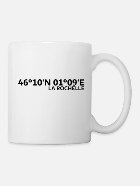 Coordonnées de La Rochelle - Mug blanc - blanc