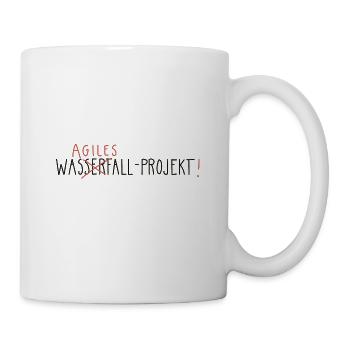Wasserfallprojekt / Agiles Projekt - Tasse - Weiß - Rechts