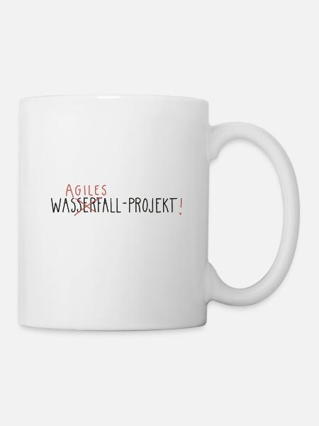 Wasserfallprojekt / Agiles Projekt - Tasse - Weiß